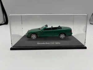 Herpa Mercedes Benz CLK Cabrio Green 1/43 With Stand Model Car 1:43 Coupe - Picture 1 of 10