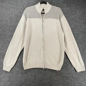 Method Sweater Mens 2XL Gray Full Zip Knit Business Casual Office Preppy Career - Picture 1 of 9