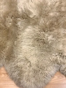 Oyster Beige OCTO 8PELT Super Thick Soft Luxurious Genuine Natural Sheepskin Rug - Picture 1 of 8