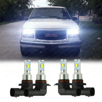 6000K LED Headlight Bulbs Combo Plug&Play For GMC K1500 K2500 Suburban 1992-1999 - Image 1 of 4
