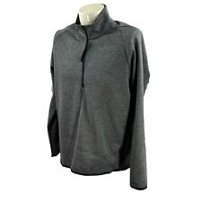 NWOT Nike Men's Standard Fit 1/2 Zip Fleece Lined Gray Activewear Top Medium
