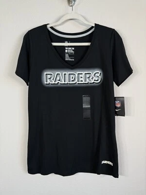 NFL The Nike Camiseta Las Vegas Oakland Raiders Manga Corta Cuello en V Camisa Mujeres L Nueva con Etiquetas Foto 1 de 4