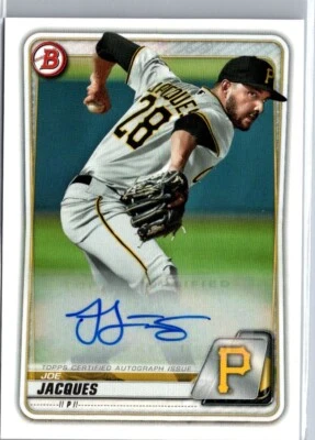 2020 Bowman JOE JACQUES #PA-JJ Autograph Card Auto Rookie ARIZONA RED SOX SP PIT - Image 1 of 2