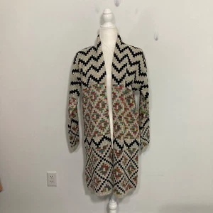 Dreamers Debut Women Cardigan Small Medium Gray Southwest Boho Rainbow Cowgirl - Picture 1 of 14