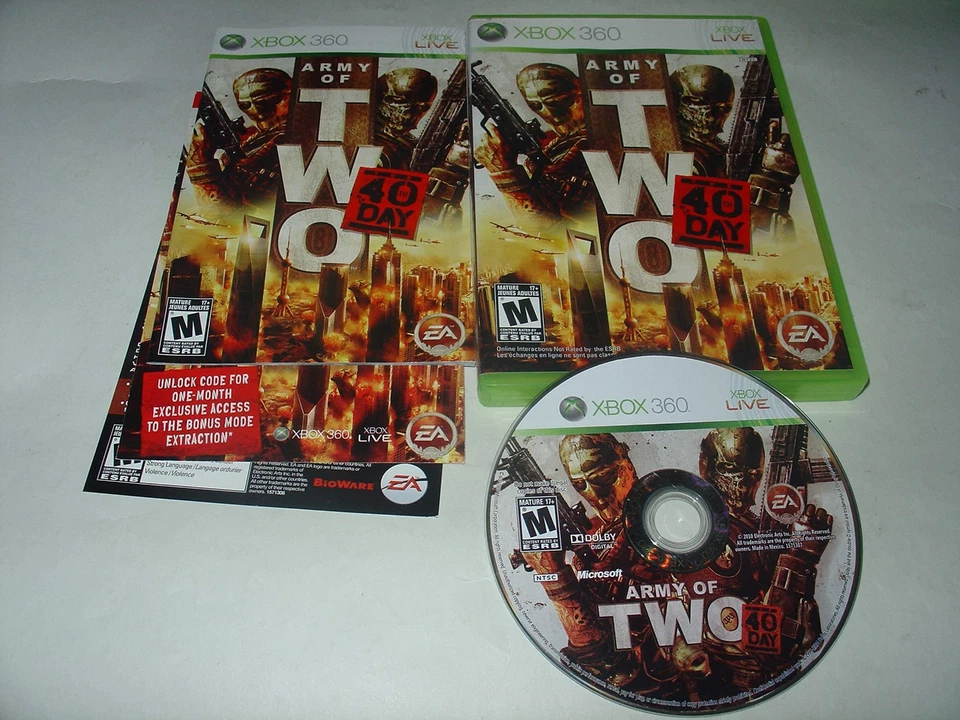 Army of Two: The 40th Day (Microsoft Xbox 360, 2010) Minty Disc Perfect - Image 1 of 1