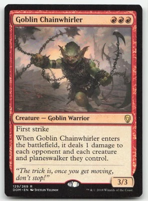 MTG Dominaria #129 Goblin Chainwhirler NM - Image 1 of 2