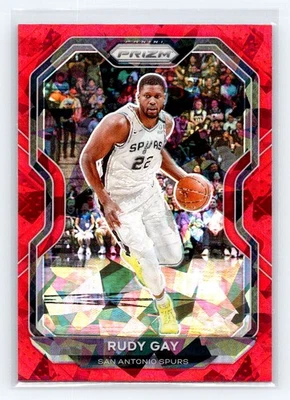 Panini Prizm Red Ice Prizm #4 Rudy Gay San Antonio Spurs 2020-21 Foto 1 de 2