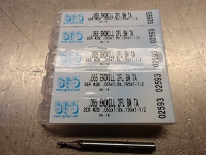 5 ¡NUEVO! Fresa de extremo de carburo SGS .065" 2 flautas .065x1/8x.195x1-1/2 02593 - Imagen 1 de 4