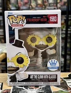 Funko Pop! Terrifier Art the Clown With Glasses #1593 ¡Común! ¡ENVÍO RÁPIDO! - Imagen 1 de 6