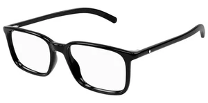 Mont Blanc Men's Shiny Black Rectangular Eyeglass Frame MB0328O-001-54 - Italy - Picture 1 of 2