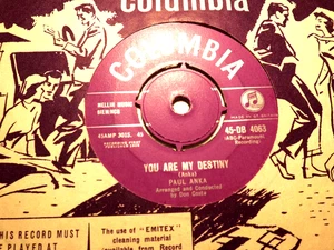 45rpm vinyl record.....Paul Anka.....You Are My Destiny.....50s Pop - Picture 1 of 1