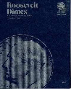 43 Roosevelt Dimes in Whitman Book 10C Never Cleaned incomplete U S SELLER - - Picture 1 of 3