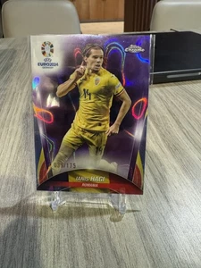 Topps Chrome UEFA EURO 2024 IANIS HAGI /175 PURPLE LAVA REFRACTOR ROMANIA - Bild 1 von 2