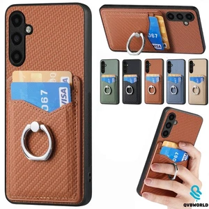 Carbon Fiber Ring Case Shockproof Cover For Samsung Note 10 10+ 20 Ultra S9+ S8+ - Picture 1 of 16