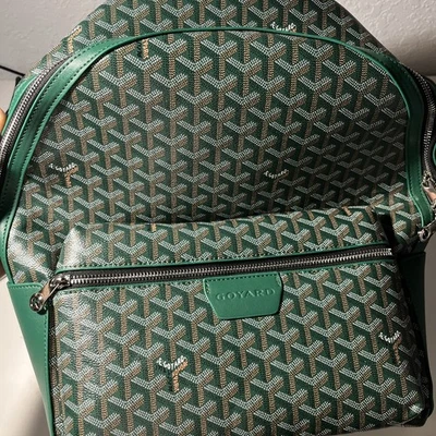 Goyard Green Goyardine Coated Canvas and Leather Cisalpin Backpack - Image 1 of 4