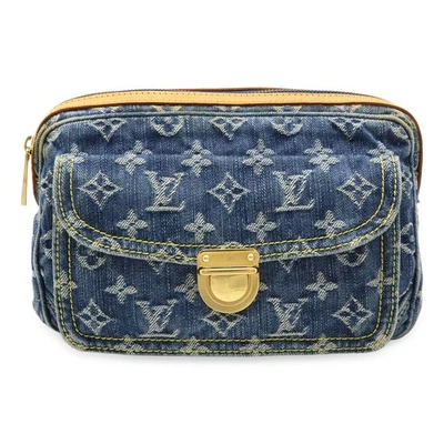 LOUIS VUITTON Monogram Denim Bum Bag, Waist Body Shoulder Blue, M95347 - Image 1 of 4