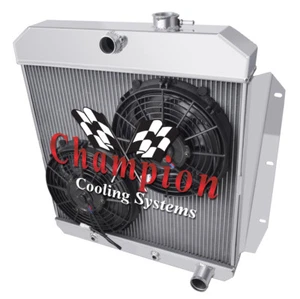 1955 1956 1957 1958 1959 Chevrolet Truck 3 Row Advanced Radiator w/ 2 10" fans - Bild 1 von 9