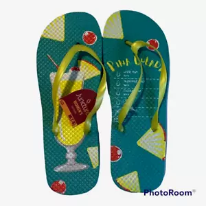 Juncture Womens Flip Flops Thong Sandals Size M 7/8 Pina Colado Casual Flats - Picture 1 of 8