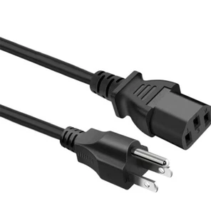 3 Prong AC Power Cord Cable Plug Standard PC Computer Monitor Desktop Printer TV - Picture 1 of 6