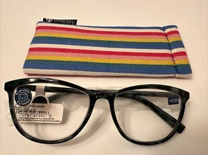 Peepers Readers Bengal Focus Cat Eye Green Tortoise +0.00 Blue Light & Case NEW - Picture 1 of 8