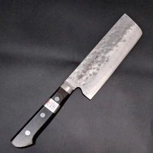 Fujiwara Teruyasu Japanese Kitchen Nakiri Knife Double bevel 170mm Shirogami #1 - Picture 1 of 11