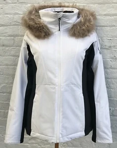 Womens SPYDER Waterproof Insulated WHITE Ski Jacket $379, Size: 14 - Picture 1 of 10