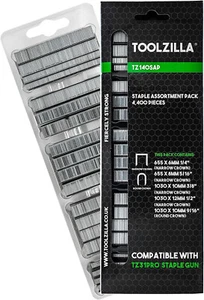 TOOLZILLA Assortiment d'agrafes - 4 400 agrafes - Très résistant…, Agrafes JT21- - Imagen 1 de 8