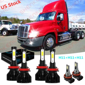 Para Freightliner Cascadia 2008-2016 6X Faro LED Alto/Bajo + Luces antiniebla Bombilla 6000K - Imagen 1 de 12