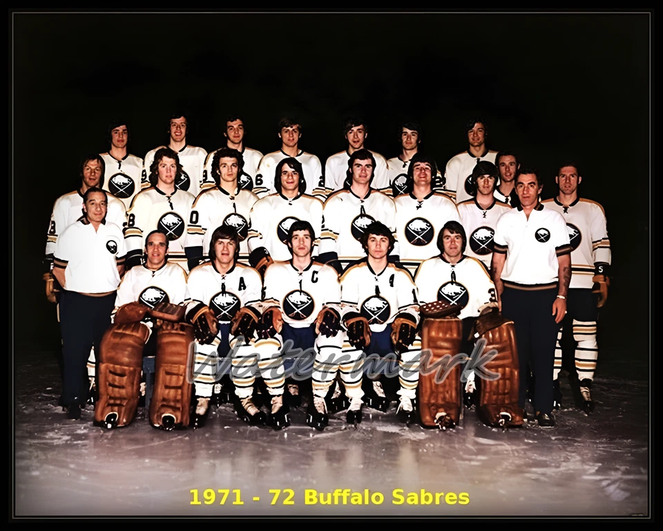  Foto foto del equipo a color de Buffalo Sabres 1971-72 de la NHL 8 X 10 Foto 1 de 1