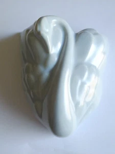 Vintage C1950s Pale Blue China Swan Wall Pocket Vase Phillip Clappison? - Picture 1 of 4