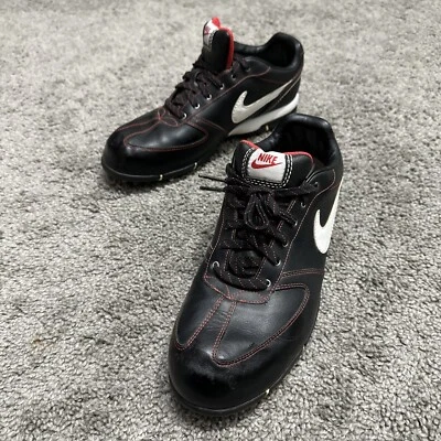 Nike Sport Performance Golf Class Shoes Men 8.5 Black Traction Cleats 314914-016 - Image 1 of 4