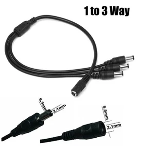 1-to-3 DC Power Splitter Cable with 5.5x2.1mm Plugs for CCTV (PSC3) - Picture 1 of 5