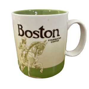 Starbucks 2008 Sammlerserie 16 Unzen Kaffee Tee Becher Boston MA Paul Revere grün - Bild 1 von 7