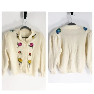 Cárdigan Vintage Cottage Core Floral Bordado S/M - Imagen 1 de 6