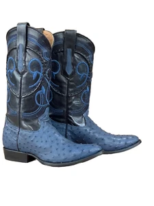 Cuadra Round Blue Toe Ostrich Western Boots (2C41A1) - Picture 1 of 10