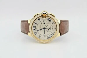 RELOJ CARTIER BALLON AZUL CRONO ORO AMARILLO 18K 46MM DIAMANTE INCRUSTADO W6920007 - Imagen 1 de 12