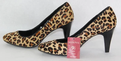 Zapatos de salón Merona para mujer pelo de becerro leopardo guepardo talla 9,5 Foto 1 de 4
