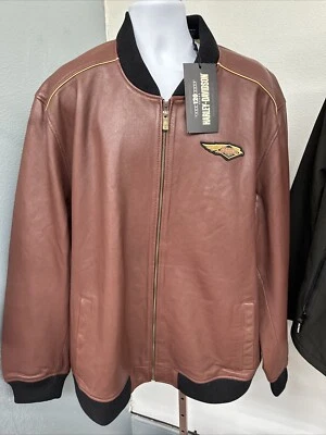 Harley-Davidson 120 周年山羊皮夹克男式尺寸 3XL 全新 — 第 1/4 张图片