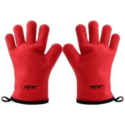 Silicone Cooking Gloves – Heat Resistant Oven Gloves for Your BBQ & Kitchen
