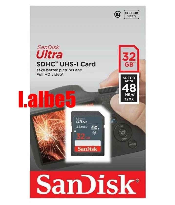 SanDisk Ultra 32GB 32G 48MB/s SD SDHC SDXC Class 10 Memory Card Genuine - Image 1 of 1
