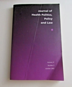 JOURNAL OF HEALTH POLITICS, POLICY AND LAW VOL. 27, NO. 5, OCT. 2002 - Picture 1 of 2
