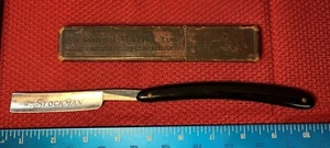 VINTAGE PLATINA STOCKMAN STRAIGHT RAZOR STERLING WORKS 102A - Picture 1 of 9