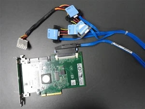 DELL SERVER RAID 6I PCI SATA SAS & 4 DROPS CABLE W/ POWER T300 T605 - Picture 1 of 1