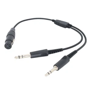 Adaptador de auriculares Cable de auriculares de aviación para Airbus XLR a GA enchufe doble 5 pines - Imagen 1 de 6