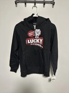 Lucky Brand Boys Caviar 'Lucky' Kangaroo-Pocket Zip-Up Hoodie - Boys Large New - Picture 1 of 3