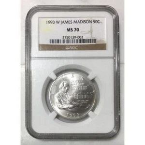 1993 W James Madison 50C NGC MS70 #900277 - Picture 1 of 4