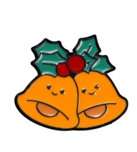 Christmas Enamel Pin - Bells - Free Au Post - AU Stock - Picture 1 of 2