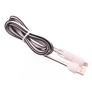 2-in-1 USB Cable Charger Power Cord Braided Wire Sync Black for Smartphones - Picture 1 of 6