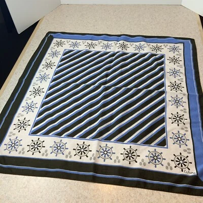 Pañuelo Echo Bandana Vintage Algodón Grande Diseño Rayas Foto 1 de 4