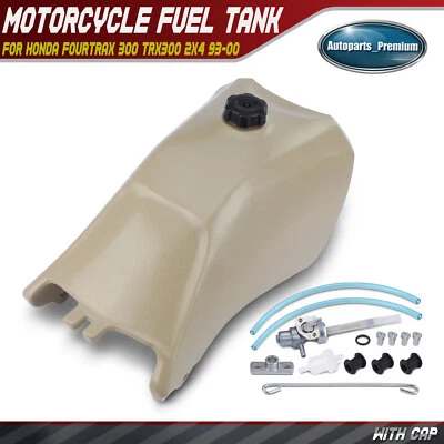 Tanque de combustible beige con tapa y llave de combustible para Honda FourTrax 300 TRX300 2x4 93-00 Foto 1 de 4